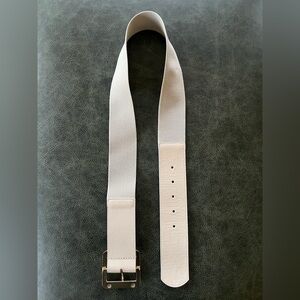 Banana Republic Belt Wide with Square Buckle Light Gray Size M/L